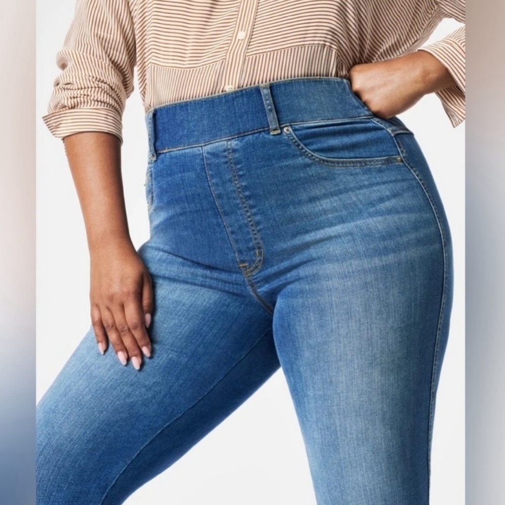 Spanx Straight Leg Pull On Jeans